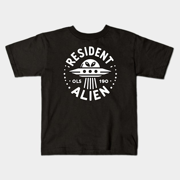 Resident Alien UFO Kids T-Shirt by Rizstor